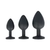 Anal plug Virgite Black Silicone Set 3 Pieces