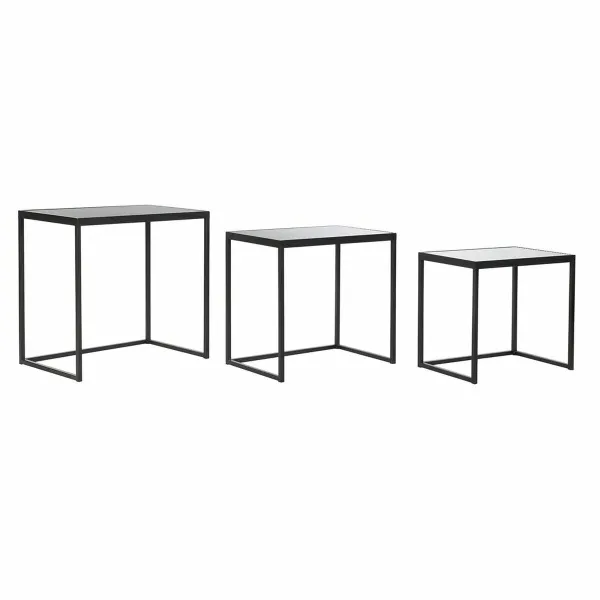 Setti 3 pientä pöytää DKD Home Decor Musta 58 x 36,5 x 53,5 cm