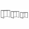 Komplekts ar 3 galdiņiem DKD Home Decor Melns 58 x 36,5 x 53,5 cm