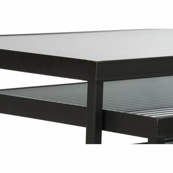 Komplekts ar 3 galdiņiem DKD Home Decor Melns 58 x 36,5 x 53,5 cm