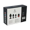 Anal plug Virgite Black Silicone Set 3 Pieces