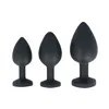 Anal plug Virgite Black Silicone Set 3 Pieces