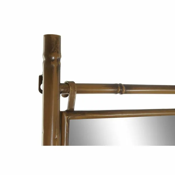 Pastatomoji rankšluosčių kabykla DKD Home Decor Veidrodis Metalinis Garstyčios (55 x 3 x 190 cm)