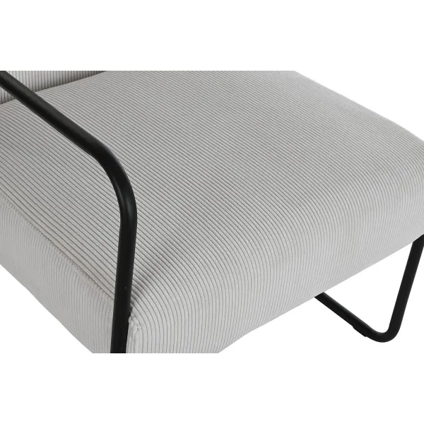 Fotelis DKD Home Decor Juoda Poliesteris Balta (64 x 74 x 79 cm)