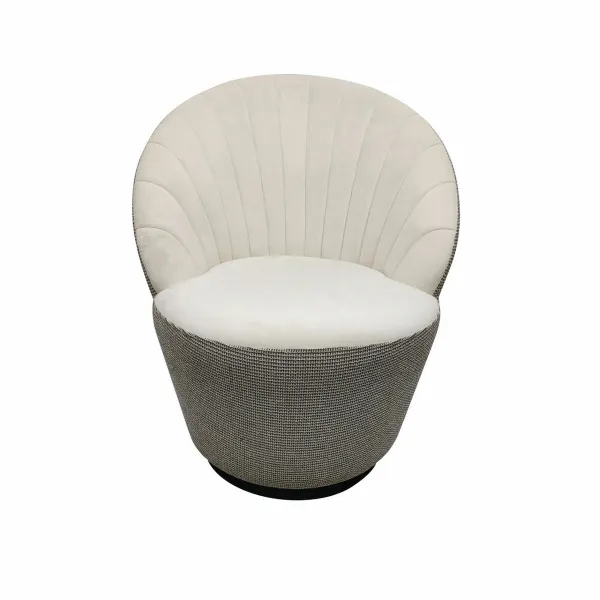 Кресло DKD Home Decor Белый Чёрный Позолоченный 69 x 66 x 85 cm