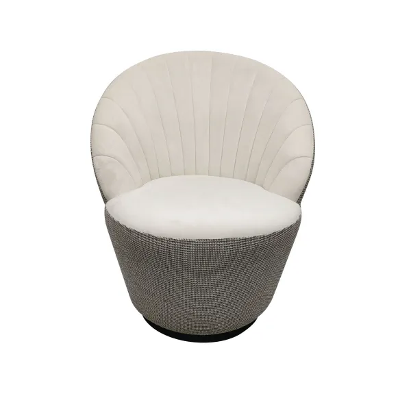 Кресло DKD Home Decor Белый Чёрный Позолоченный 69 x 66 x 85 cm