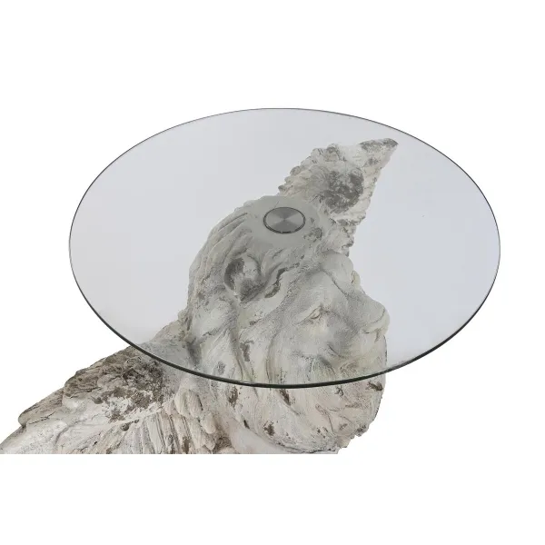 Mazs galdiņš DKD Home Decor Pelēks Stikls Magnijs 96 x 52 x 62 cm