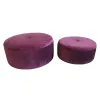 Jalkatuki DKD Home Decor Polyesteri MDF Burgundi (70 x 70 x 28 cm)