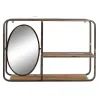 Hyllyt DKD Home Decor Musta Tummanruskea Puu Metalli Peili 73 x 19 x 50 cm