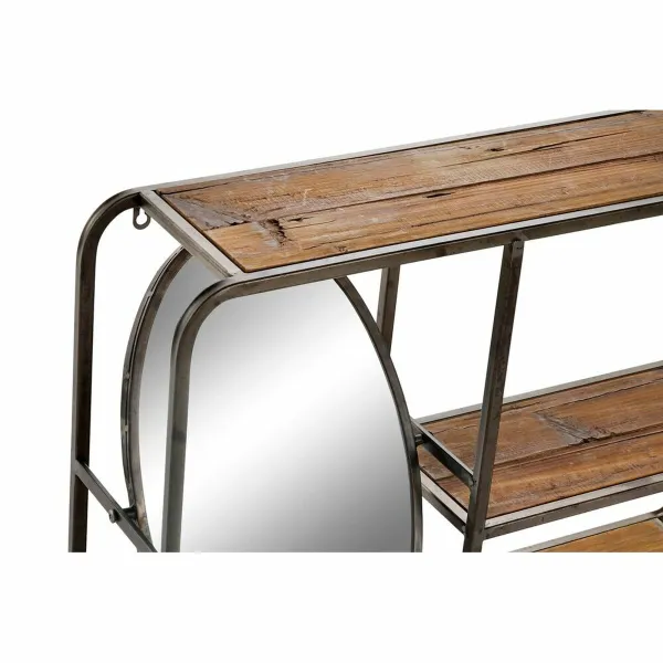 Hyllyt DKD Home Decor Musta Tummanruskea Puu Metalli Peili 73 x 19 x 50 cm