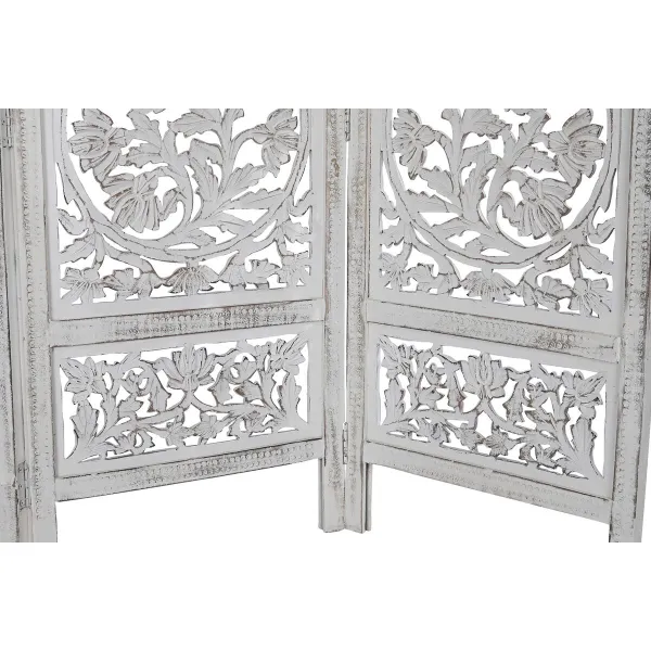 Folding screen DKD Home Decor White Mango wood MDF Wood 150 x 2 x 180 cm
