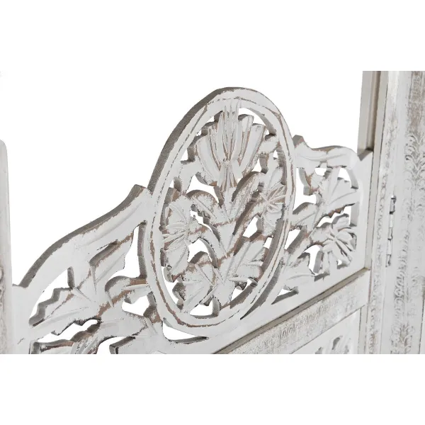 Folding screen DKD Home Decor White Mango wood MDF Wood 150 x 2 x 180 cm