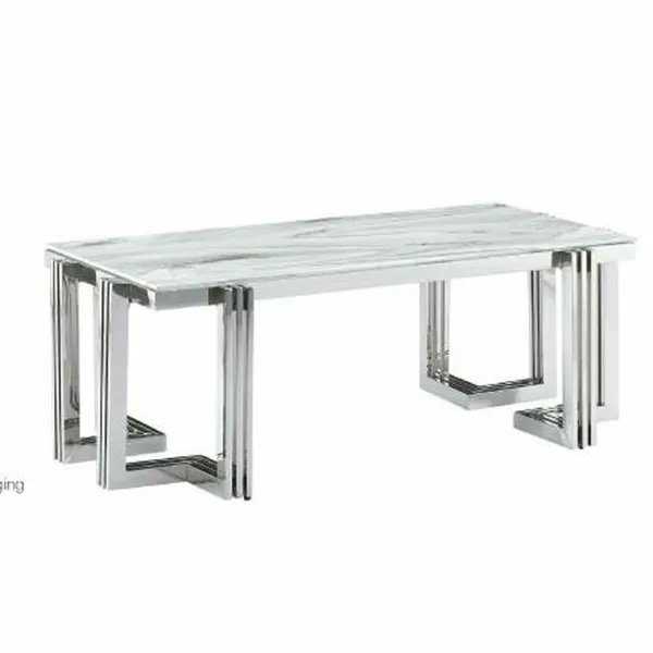Pusdienu galds DKD Home Decor Stikls Tērauds (180 x 90 x 76 cm)