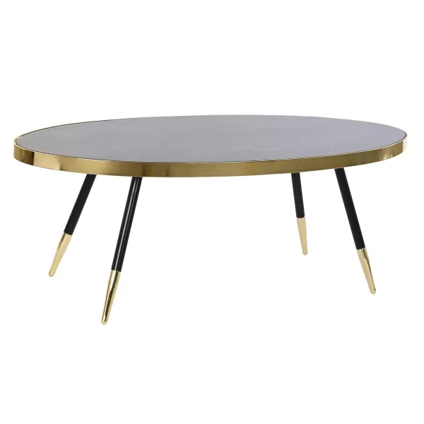 Centrinis stalas DKD Home Decor Juoda Auksinis Stiklas Plienas 110 x 50 x 41,5 cm