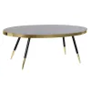 Кофейный столик DKD Home Decor Чёрный Позолоченный Стеклянный Сталь 110 x 50 x 41,5 cm
