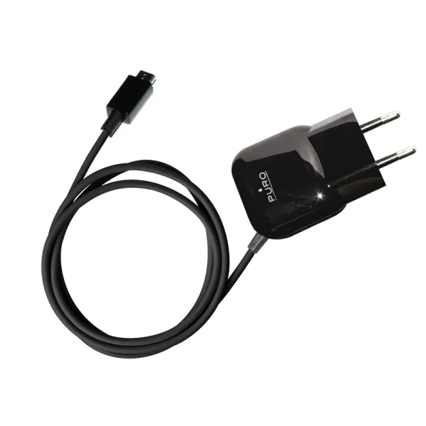 PURO Mini Travel Charger - Portable Wall Charger with Micro USB Cable (Black)