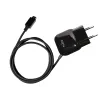 PURO Mini Travel Charger - Portable Wall Charger with Micro USB Cable (Black)