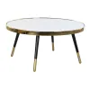 Olohuoneen pöytä DKD Home Decor Glamour Kullattu Hopeinen Teräs Peili 82,5 x 82,5 x 40 cm