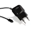 PURO Mini Travel Charger - Portable Wall Charger with Micro USB Cable (Black)