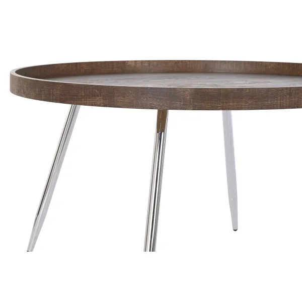 Centrinis stalas DKD Home Decor Ruda Sidabras Metalinis Plienas Medžio MDF 30 x 40 cm 78 x 78 x 41,5 cm