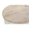 Кофейный столик DKD Home Decor Белый Натуральный Алюминий Древесина манго 81 x 81 x 45 cm