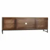 ТВ шкаф DKD Home Decor 180 x 40 x 60 cm Чёрный Металл Белый Древесина манго