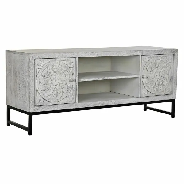 TV mēbeles DKD Home Decor Metāls Mango koks (130 x 40 x 55 cm)