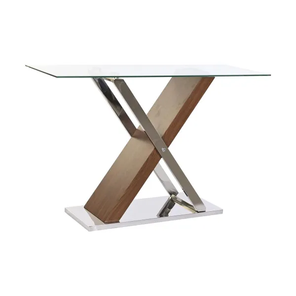 Мебель для прихожей DKD Home Decor Прозрачный Серебристый Темно-коричневый 120 x 40 x 75 cm