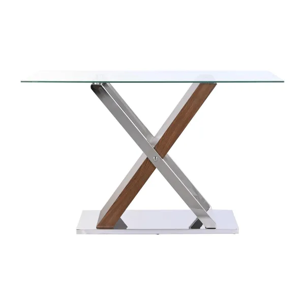 Мебель для прихожей DKD Home Decor Прозрачный Серебристый Темно-коричневый 120 x 40 x 75 cm