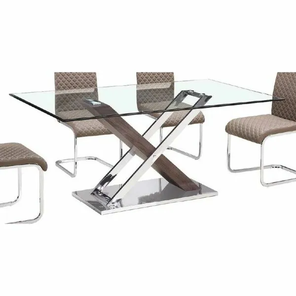 Мебель для прихожей DKD Home Decor Прозрачный Серебристый Темно-коричневый 120 x 40 x 75 cm