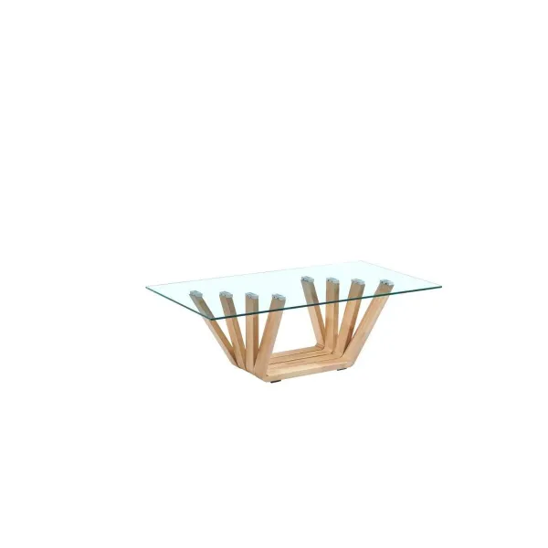 Centrinis stalas DKD Home Decor Stiklas graikinis riešutas (130 x 70 x 42 cm)