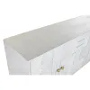Sivupöytä DKD Home Decor Valkoinen Messinki Mangopuu 157 x 43 x 84 cm 153 x 43 x 84 cm Vinoneliö