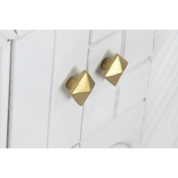 Устройство DKD Home Decor Белый Латунь Древесина манго 157 x 43 x 84 cm 153 x 43 x 84 cm ромбы