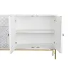 Устройство DKD Home Decor Белый Латунь Древесина манго 157 x 43 x 84 cm 153 x 43 x 84 cm ромбы