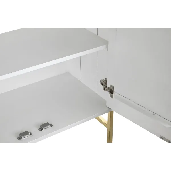 Устройство DKD Home Decor Белый Латунь Древесина манго 157 x 43 x 84 cm 153 x 43 x 84 cm ромбы