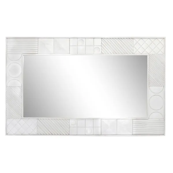 Sieninis veidrodis DKD Home Decor Balta Šiuolaikiškas Rombas 154 x 4 x 94 cm