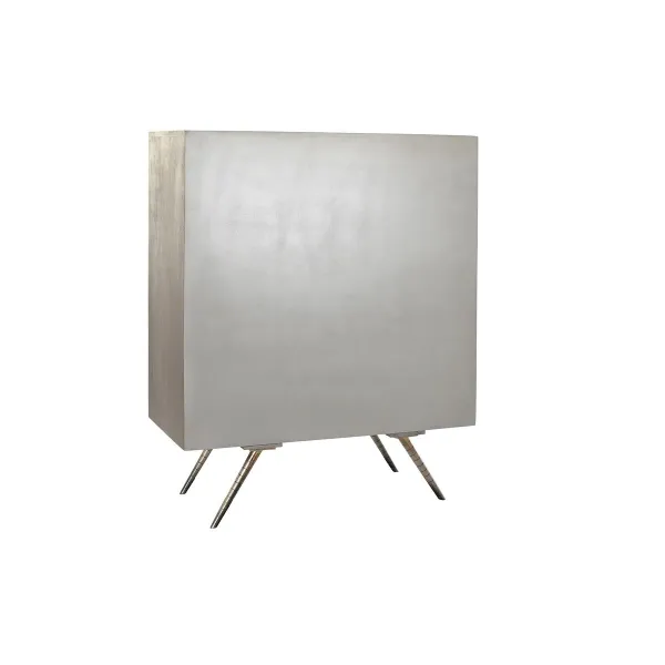 Sideboard DKD Home Decor White Grey Golden Brass Mango wood 93 x 41 x 114 cm