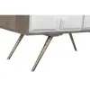 Устройство DKD Home Decor Белый Серый Позолоченный Латунь Древесина манго 93 x 41 x 114 cm