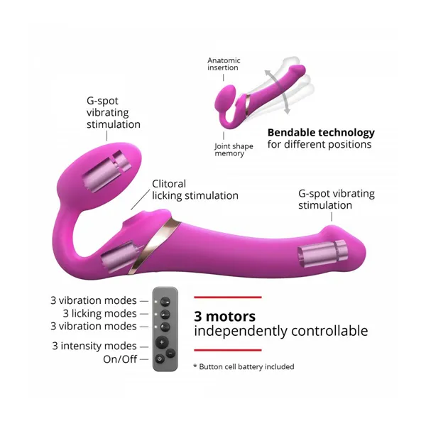 Vibrator Strap-on-me 6017449 Pink L