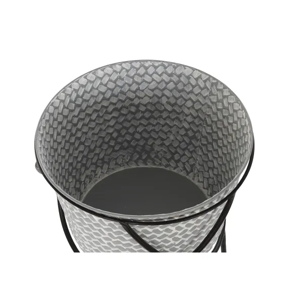 Katlu komplekts DKD Home Decor Melns Pelēks Metāls Dzelzs Kvadrāta 30 x 40 cm 37 x 37 x 82 cm (2 gb.)