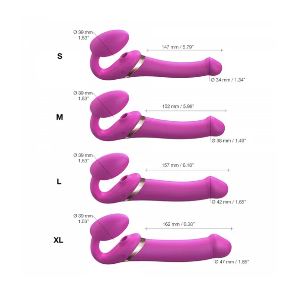 Vibrator Strap-on-me 6017449 Pink L