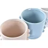 Подставка под цветочный горшок DKD Home Decor Лицо Керамика (15 x 13 x 12,5 cm) (4 штук)