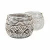 Подставка под цветочный горшок DKD Home Decor Коричневый Белый (2 штук) (22 x 22 x 16 cm)