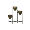 Подставка под цветочный горшок DKD Home Decor Чёрный Металл Медь Vintage (35 x 26,5 x 105 cm)