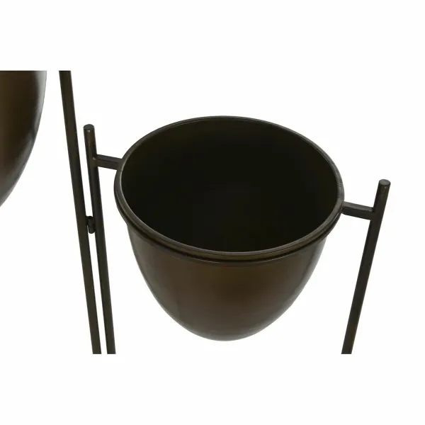 Подставка под цветочный горшок DKD Home Decor Чёрный Металл Медь Vintage (35 x 26,5 x 105 cm)