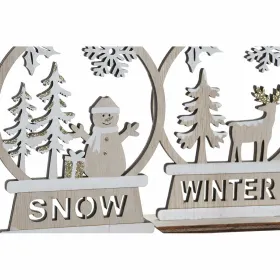 Новогоднее украшение DKD Home Decor Деревянный Северный олень (12 x 4 x 15 cm) (2 штук)