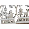 Ziemassvētku Nieciņš DKD Home Decor Koks Ziemeļbrieži (12 x 4 x 15 cm) (2 gb.)