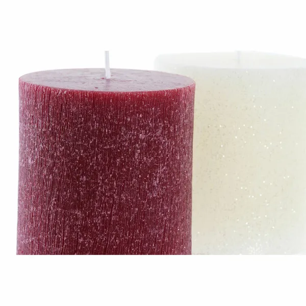 Svece DKD Home Decor Ziemassvētki (9 x 9 x 10 cm) (2 gb.)