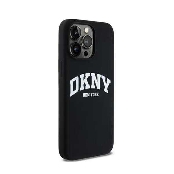 DKNY Liquid Silicone White Printed Logo MagSafe - Case for iPhone 13 Pro Max (black)