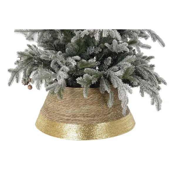 Kalėdų eglutės sijonas DKD Home Decor Pluošta Jūros dumbliai (57 x 57 x 28 cm) (3 vnt.)